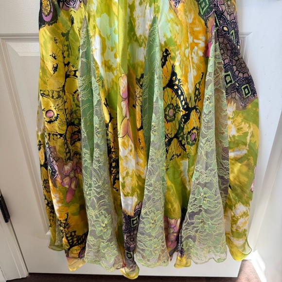 NWT Mary L Couture Maxi Dress Womens 6 Floral Silk Y2K Babydoll Mermaid Prom - Picture 3 of 16